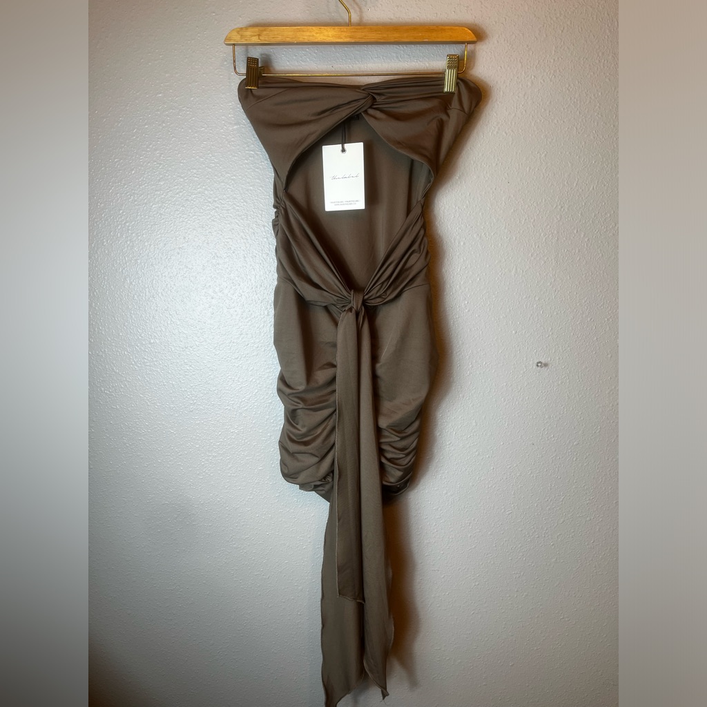 Nwt Mars The Label The Knot Bandeau Mini In Mocha Size Uk 8 — image 4 of 8